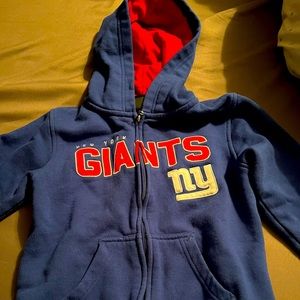 Boy’s size large (7) New York Giants zip up hoodie.